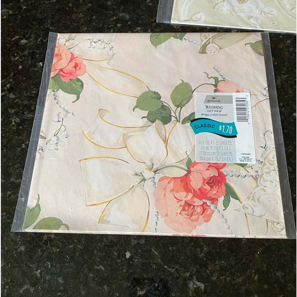 Vintage HALLMARK Bridal Gift Wrap Sheets - Picture 4 of 10